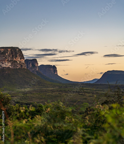 Majestic Mountain Landscape at Sunset with Expansive View