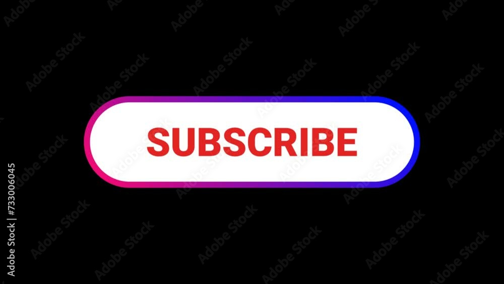 Subscribe Button Animation with Transparent Background Subscribe Button Animation with Transparent Background