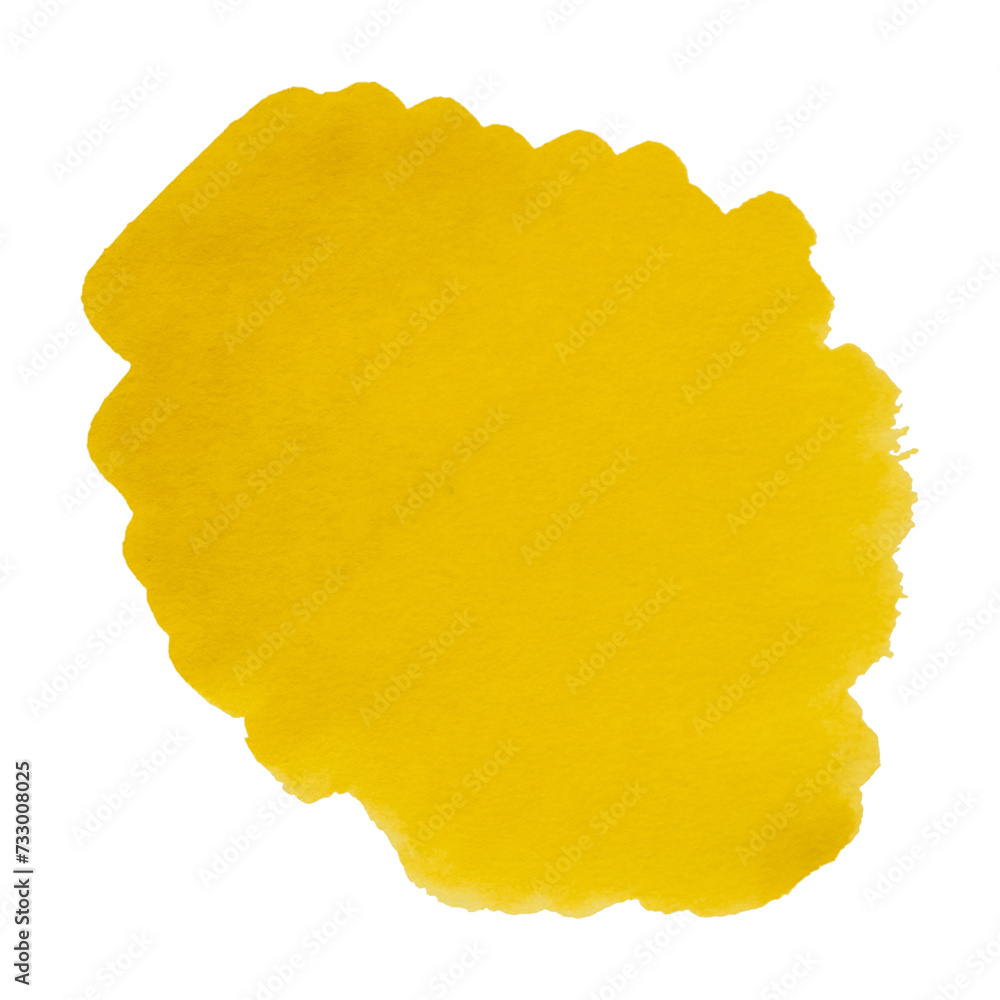 Yellow watercolor brushstroke. Creativity, painting, sketch. Yellow watercolor brushstroke. Creativity, painting, sketch.