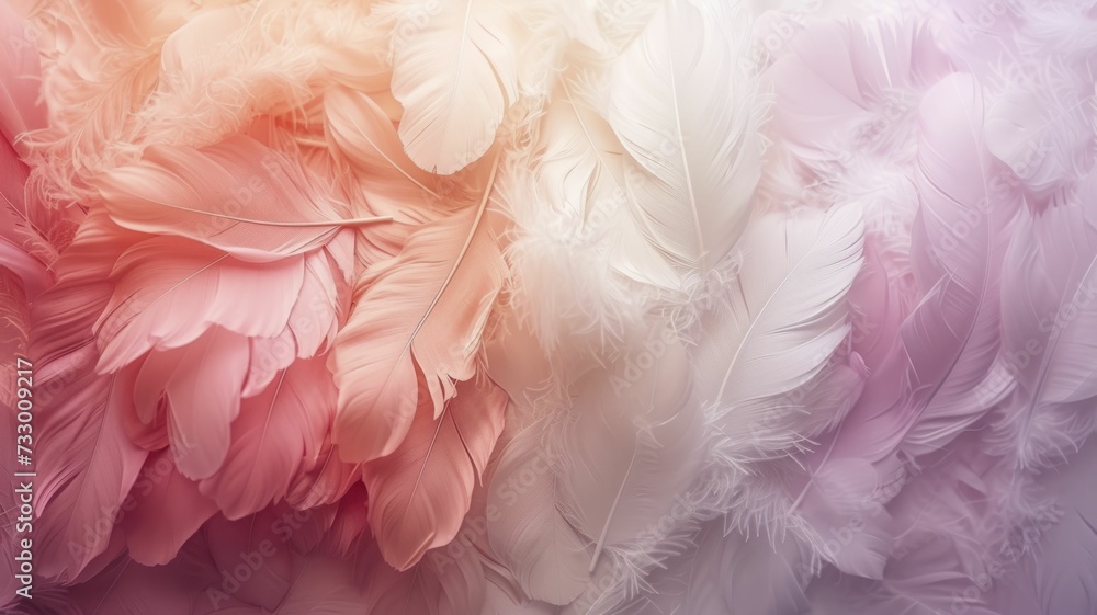 A Soft, Feathery Texture Background Mimicking Sorbet Spring Colors in a Delicate Arrangement A Soft, Feathery Texture Background Mimicking Sorbet Spring Colors in a Delicate Arrangement