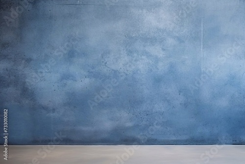 Blue Concrete Wall Background, Suitable for Product Presentation Backdrop, Display, and Mock up