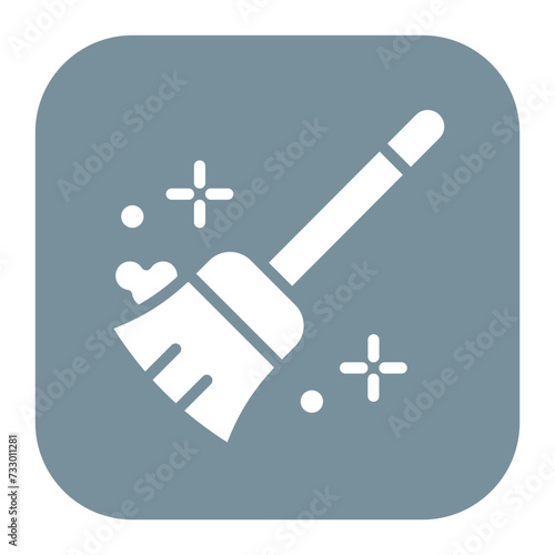 Broom Cleaning Icon