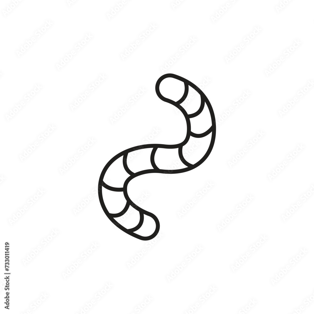 Naklejka premium worm icon vector