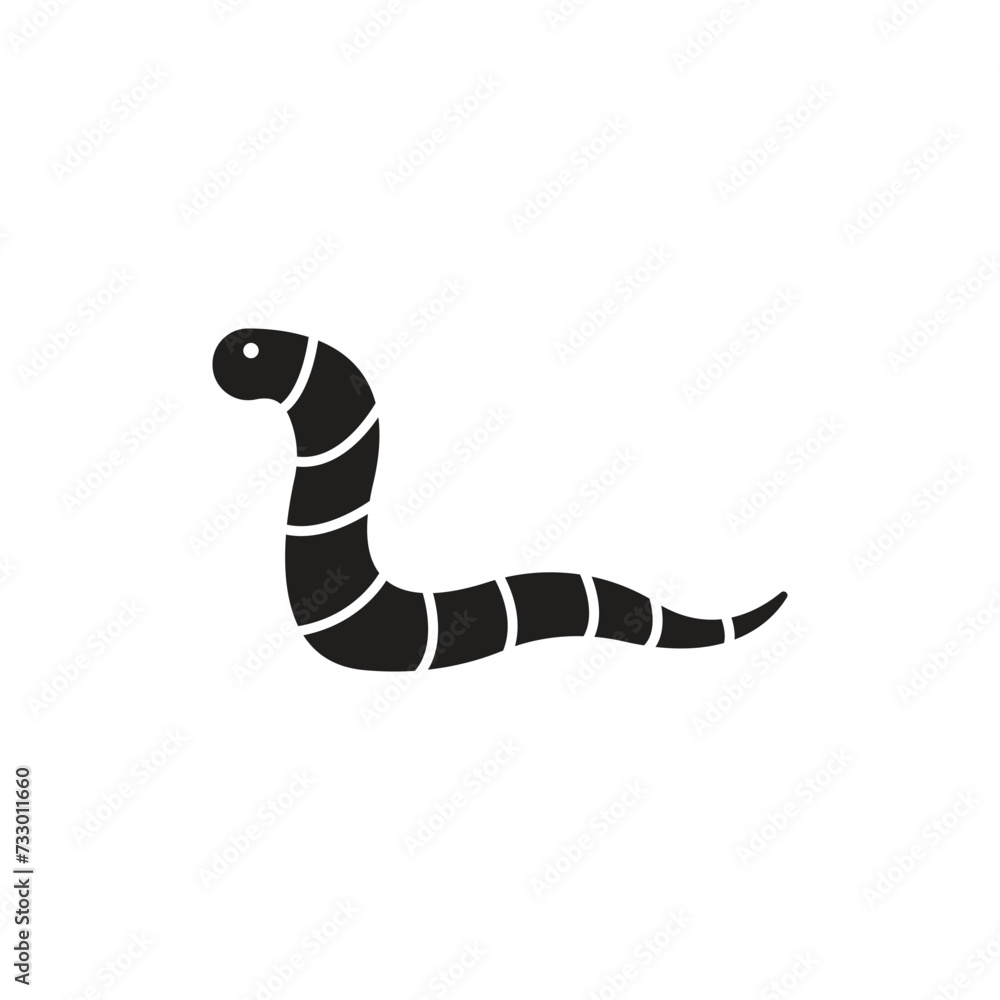 Fototapeta premium worm icon vector