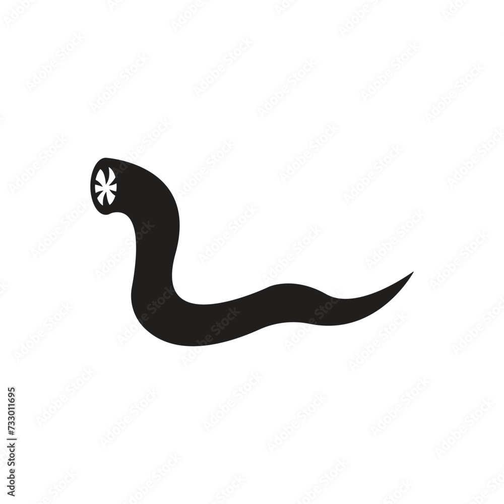 Fototapeta premium worm icon vector
