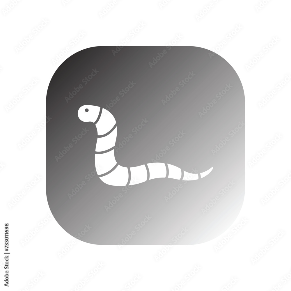 Fototapeta premium worm icon vector