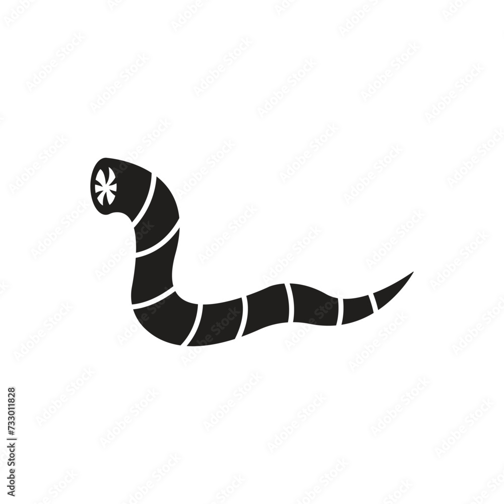 Fototapeta premium worm icon vector