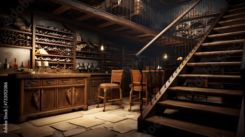 A well-designed wine cellar with custom racks and temperature control © Warda