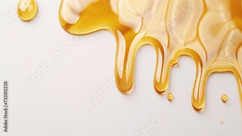 honey dripping isolated on a white background