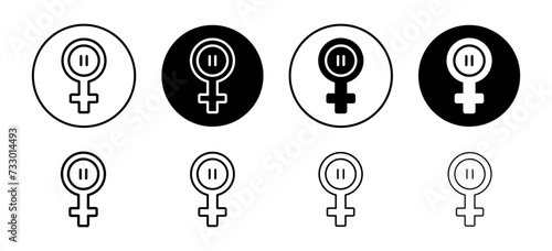 Menopause vector icon set collection. Menopause Outline flat Icon.