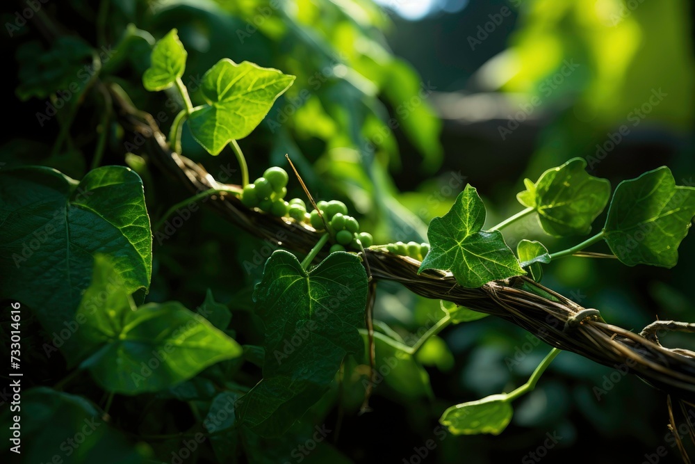 Close up view of natural nice photo of small fresh grapes growing on twigs in garden with blurred background and sun prefect view during day Close up view of natural nice photo of small fresh grapes growing on twigs in garden with blurred background and sun prefect view during day