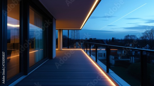  balcony with ambient lighting led © cristian