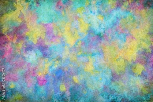 Watercolour paint background on textured paper - Artistic grunge backdrop texture