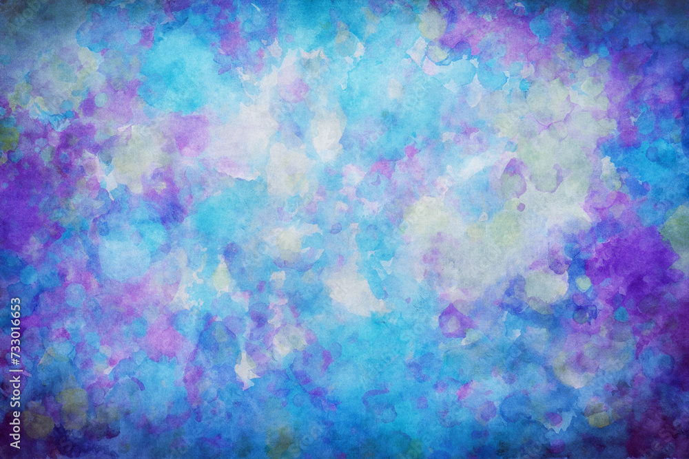 Watercolour paint background on textured paper - Artistic grunge backdrop texture