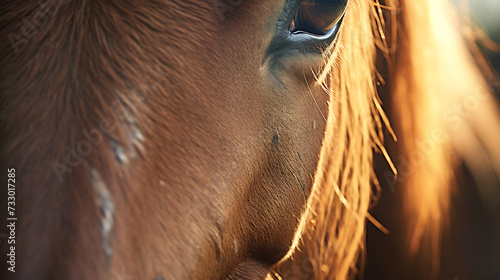 A close-up of a horse s expressive ears