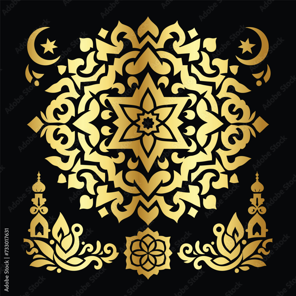 simple Silhouettes Islamic design elements
