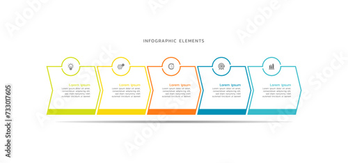 Presentation infographic business template colorful
