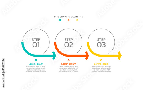 Presentation infographic business template colorful