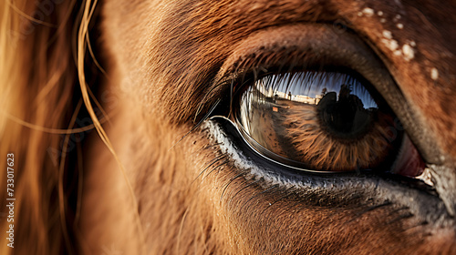 A close-up of a horse s eye