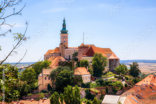 View of Mikulov, with the Impressive Castle, in the Czech Republic