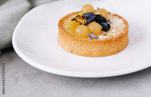 Wallpaper Mural Tart with lemon curd and fresh berries Torontodigital.ca