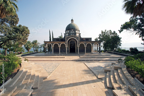 Church of the Beatitudes  the traditional place where Jesus gave the Sermon on the Mount  Galilee  Israel