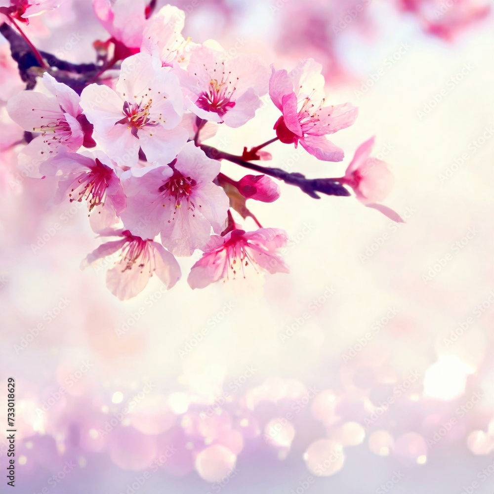Cherry Blossoms Blooming at the start of Spring - Last days of Winter announcing the new Season of Spring - Sakura Festival Hanami Cherry Blossoms Blooming at the start of Spring - Last days of Winter announcing the new Season of Spring - Sakura Festival Hanami