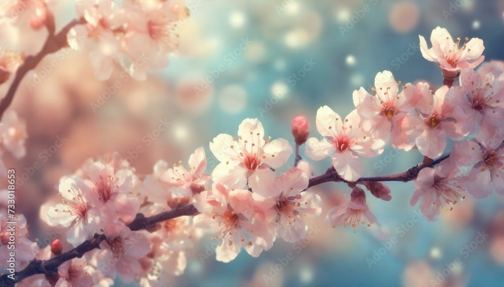 Cherry Blossoms Blooming at the start of Spring - Last days of Winter announcing the new Season of Spring - Sakura Festival Hanami Cherry Blossoms Blooming at the start of Spring - Last days of Winter announcing the new Season of Spring - Sakura Festival Hanami