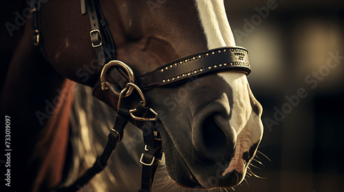 A close-up of a horse's muzzle