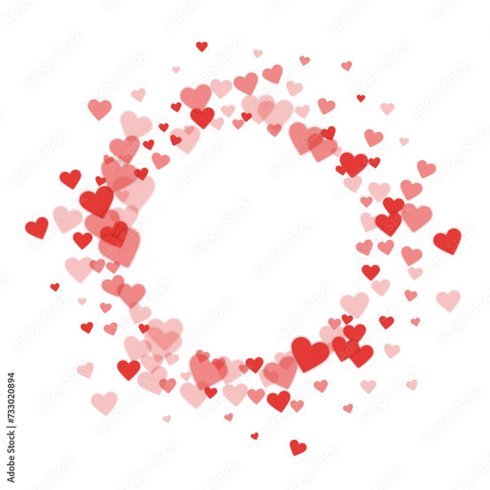 Red hearts scattered on white background. Red hearts scattered on white background.