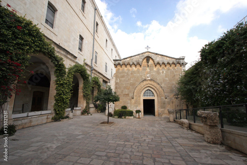 The Church of the Flagellation, Via Dolorosa, second station of cross, in the old city of Jerusalem, Israel photo