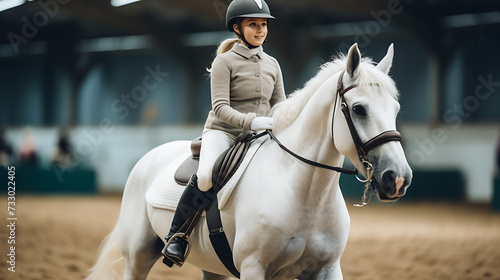 A horse and rider in a therapeutic riding session © Muhammad