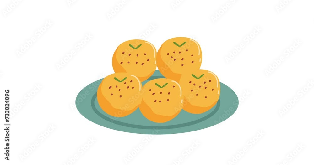 animation Til Laddoo Indian Dessert Illustration animation Til Laddoo Indian Dessert Illustration