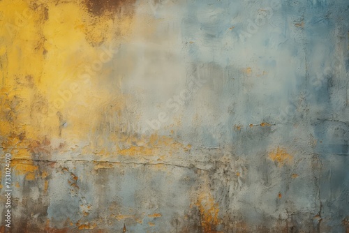 Damaged wall texture  blue and yellow colors  dirty colorful grunge background