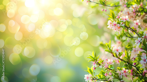 Spring gentle fresh natural blurred bokeh background.