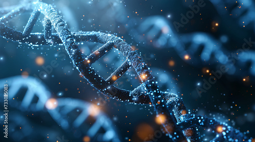 The colored genetic code of the structure of the DNA molecule in bright colors. © Свет Лана