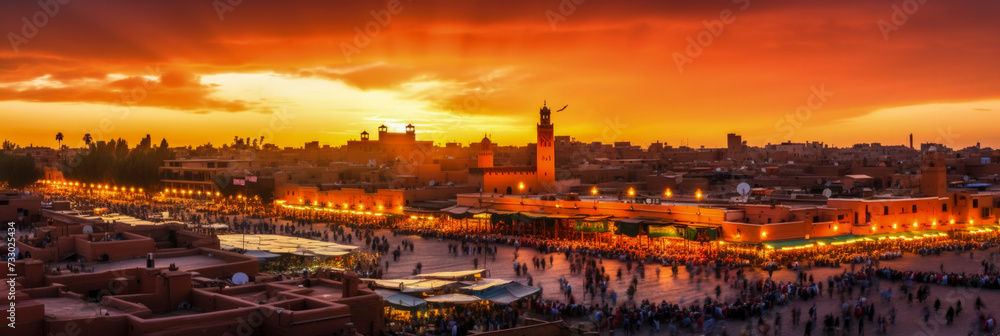 Fototapeta premium Marrakesh panoramic view Morocco