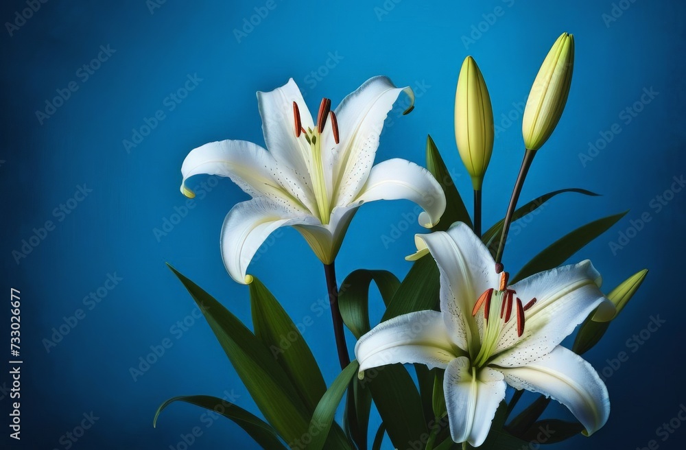 Fototapeta premium bouquet of white lilies