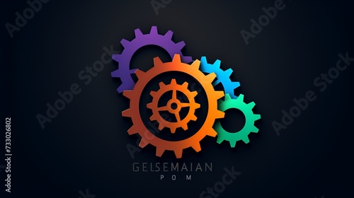 illustration Gear Logo Design Template Vector, suitable for industrial logos Mechanical logo symbols