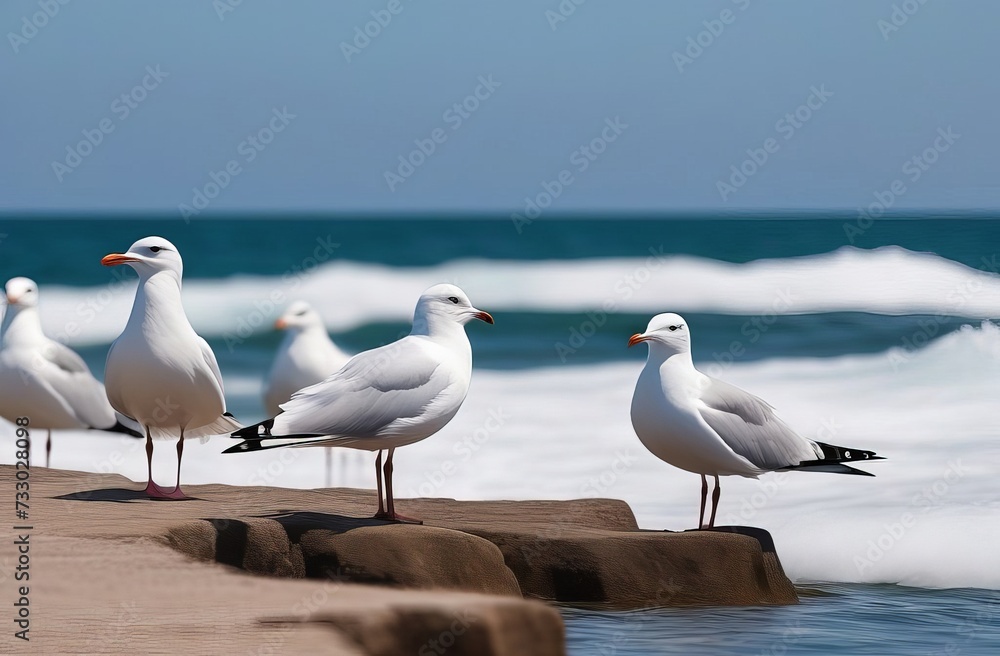 Fototapeta premium seagull on the beach