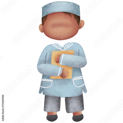Canvas Print kids boy muslim
