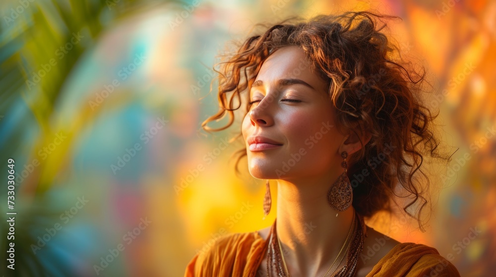 Her bright presence radiates throughout the photo Her bright presence radiates throughout the photo