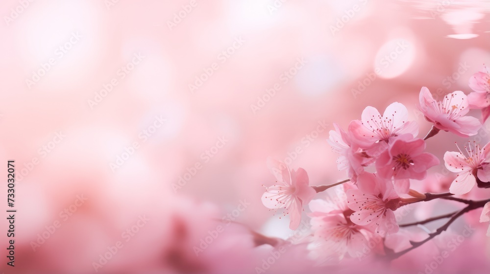 A dreamy pink background with soft focus