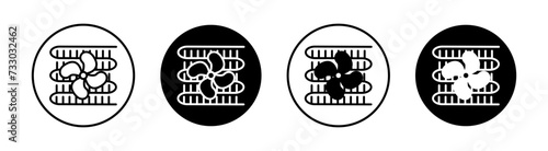 Condenser coil flat line icon set. Condenser coil Thin line illustration vector photo