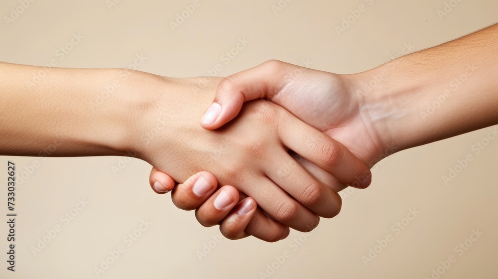 Close-up of hands intertwined, representing trust and solidarity in friendship Close-up of hands intertwined, representing trust and solidarity in friendship