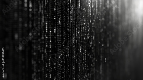 Subtle binary code patterns intertwine seamlessly, reflecting the hacker's di...