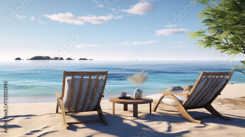 A serene beach scene perfect for virtual meetings © Cloudyew