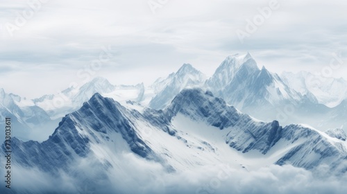 An authentic, unretouched photograph of a mountain range © Cloudyew