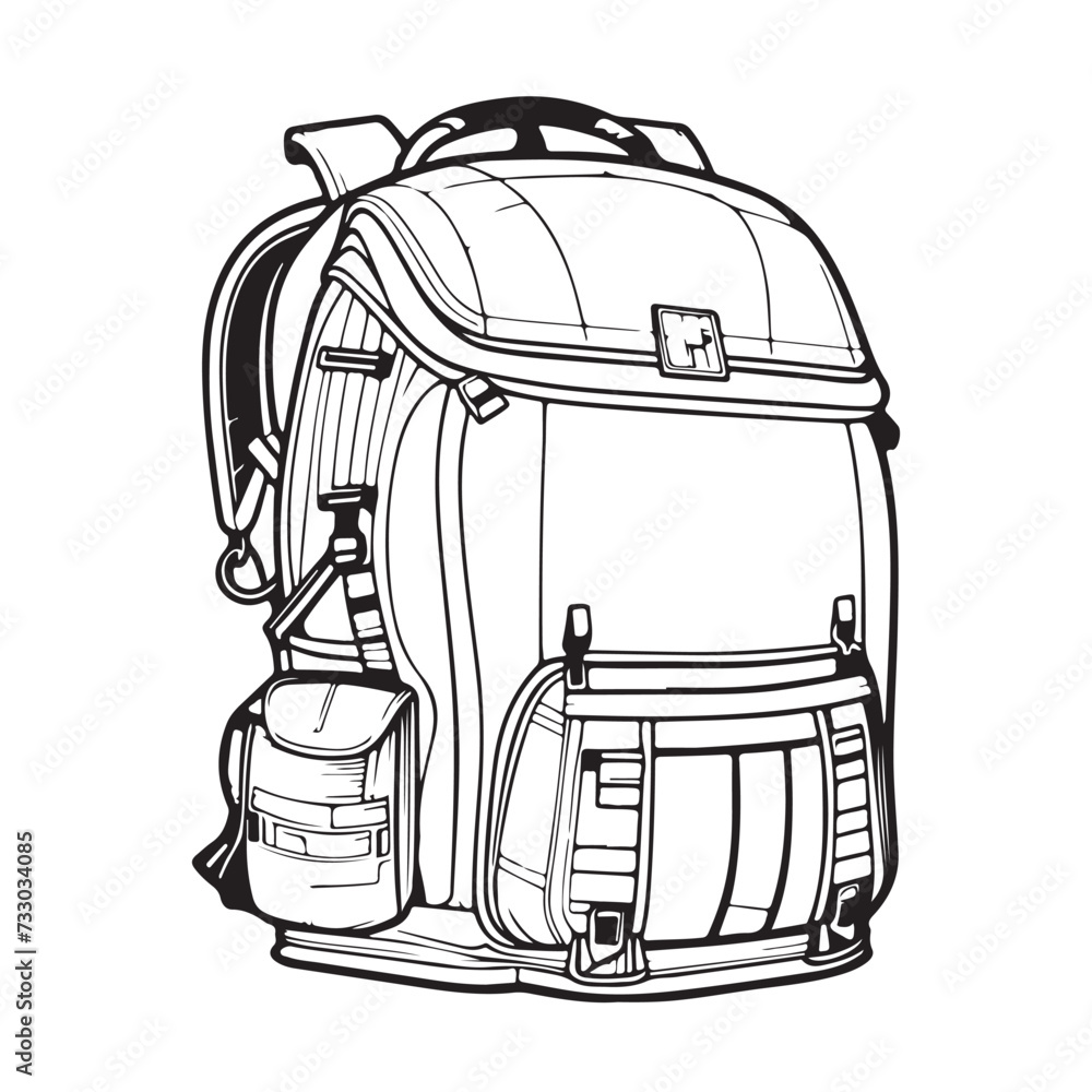 illustration of a bag with a drink illustration of a bag with a drink