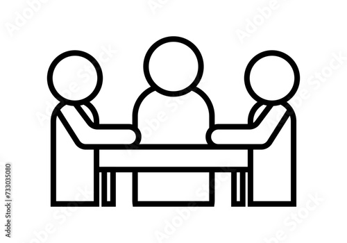 Icono negro de personas reunidas en una persona.